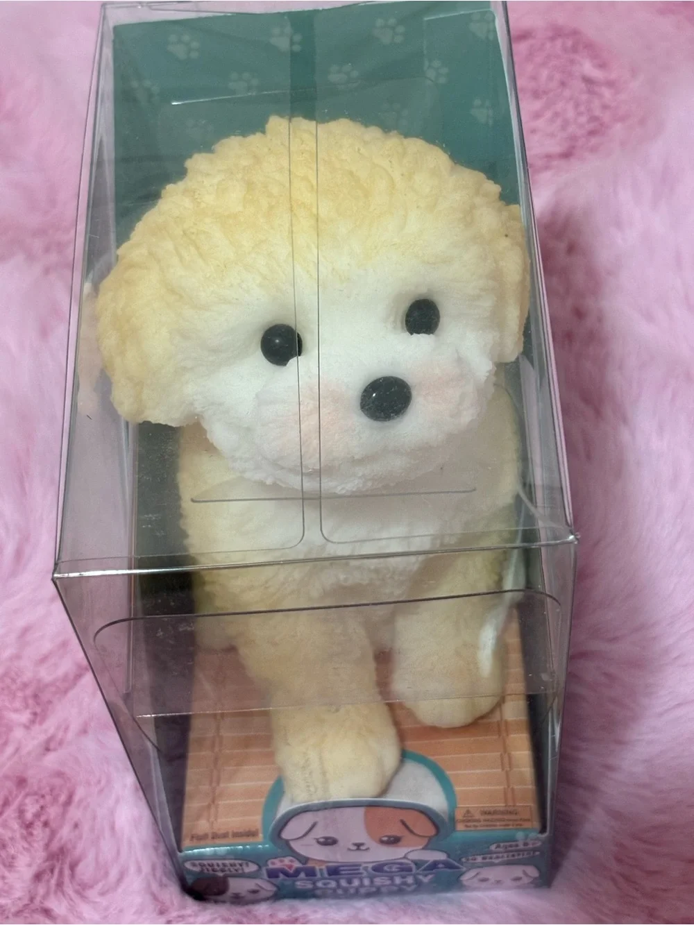 Squishy Toy Dog Stuffed Animal - Cream and White